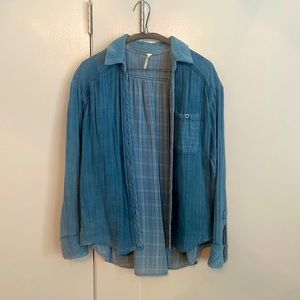 Free People Jean Like Button Up